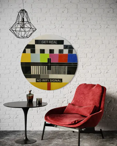 Pop Art, Resin Coated, TV Signal, No Wifi artwork by Artist Clint C available at The Little Gallery in Whangamata